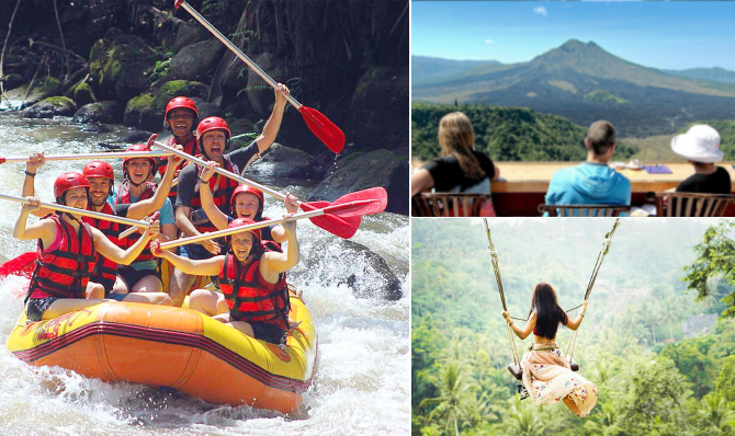 Ayung River Rafting, Kintamani Tour, Bali Swing Experience