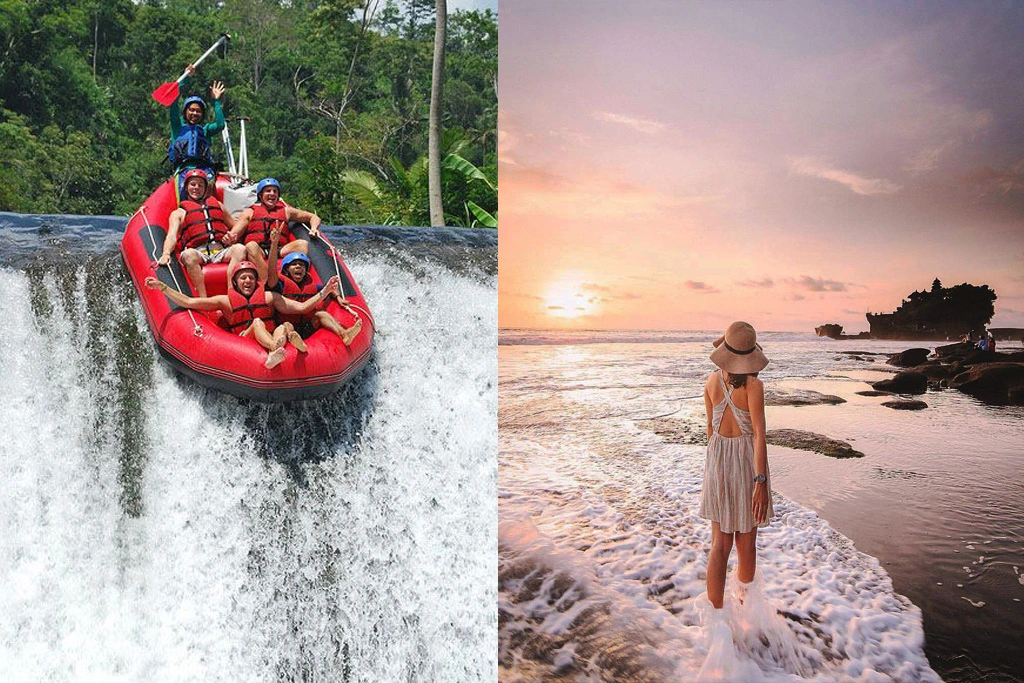 Combo Trip: Ayung River Rafting, Ubud Tour & Tanah Lot Sunset