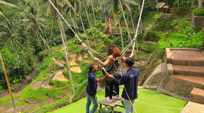 tegalalang rice terrace swing