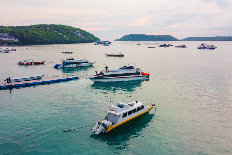 Speedboat journey to Nusa Penida